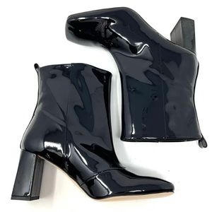 Good American Black Patent Leather
Boots Size 5.5 Square Toe. NEW IN BOX